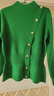 羅蒙（ROMON）圓領(lǐng)加厚保暖毛衣女2025秋季新款法式收腰顯瘦針織衫女上衣 綠色 L 大碼適合115-135斤 曬單實(shí)拍圖