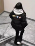 俏蘭緹（CIOLATI）羽絨棉服冬季新款韓系學(xué)院風(fēng)棉衣慵懶風(fēng)小個(gè)子短款面包服保暖外套 黑色 S 建議70-100斤 曬單實(shí)拍圖