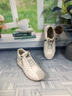 公羊高幫鞋子女2025新款白色短靴女款百搭真皮運動(dòng)休閑小白鞋女鞋 白色 3063 38 曬單實(shí)拍圖