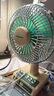 紐曼（Newmine）桌面風(fēng)扇大扇面搖頭臺式小風(fēng)扇29小時(shí)長(cháng)續航USB可充電辦公室學(xué)生宿舍大風(fēng)力便攜電風(fēng)扇  仲夏綠 曬單實(shí)拍圖