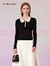 拉珂蒂（La Koradior）時(shí)尚新款法式針織氣質(zhì)小衫娃娃領(lǐng)長(cháng)袖打底衫女 黑色 38 曬單實(shí)拍圖