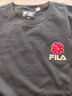FILA 斐樂(lè )官方情侶針織短袖衫2026春季新款時(shí)尚休閑純棉海棠花T恤 正黑色-BK XL 180/100A/XL 曬單實(shí)拍圖
