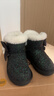 巴拉巴拉童鞋兒童雪地靴女童短靴女孩加厚加絨冬季靴子新閃亮 黑色調00399 27碼 曬單實(shí)拍圖