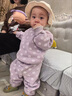 G.DUCKKIDS小黃鴨女童冬季衛衣套裝圓點(diǎn)加絨嬰兒衣服保暖上衣褲子休閑兩件套 紫色波點(diǎn)加絨裝【兩件套】 加厚 90 曬單實(shí)拍圖