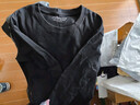 馬登工裝美式300G重磅純棉T恤男米白色圓領(lǐng)長(cháng)袖春秋打底衫男士衛衣 黑色 2XL 曬單實(shí)拍圖