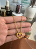 周生生黃金吊墜 玫瑰花環(huán)足金不含項鏈 情侶生日禮物82296P計價(jià) 3.5克 曬單實(shí)拍圖