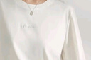 茵曼桑蠶絲女裝圓領(lǐng)長(cháng)袖t恤春季新潮寬松內搭打底衫襯衣上衣 米白色 M 曬單實(shí)拍圖