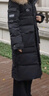 500g東北白鵝絨防寒羽絨服女冰島長(cháng)款零下50度保暖厚外套男哈爾濱 黑色-女士-白鵝絨-50度防寒 M 充絨420克（105-120斤） 曬單實(shí)拍圖