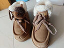 天美意雪地靴商場(chǎng)同款舒適保暖毛絨單鞋時(shí)尚女靴2025冬新款 棕色 37 曬單實(shí)拍圖