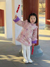 G.DUCKKIDS小黃鴨童裝漢服女童旗袍裙冬季新款兒童裙子新中式女小童過(guò)年衣服 紫色織金旗袍【加絨加厚】 100 尺碼2~3歲【 90-100cm】 曬單實(shí)拍圖