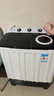東方小天鶴半全自動(dòng)洗衣機大容量家用雙缸雙桶筒老式波輪小型甩干 12KG納米藍光+不銹鋼桶-升級加厚 曬單實(shí)拍圖