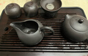 唐豐紫砂功夫茶具套裝家用輕奢高檔西施茶壺茶杯蓋碗辦公泡茶整套禮物 千川長(cháng)黑+紫韻西施壺15頭+品圣 曬單實(shí)拍圖