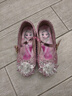 媚奕僮2025春秋新款粗跟公主鞋卡通愛(ài)莎公主瑪麗珍鞋女童水晶亮片 粉色 30 內長(cháng)18.5cm 曬單實(shí)拍圖