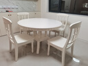 一具一家法式奶油風(fēng)全實(shí)木圓餐桌白色圓形1.2米家用吃飯桌子原木餐廳桌椅 1.2米圓餐桌+硬板餐椅 一桌四椅 曬單實(shí)拍圖