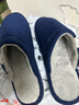 回力日系柔軟情侶棉拖秋冬家居室內保暖棉鞋男款HL0006藍色44-45碼 曬單實(shí)拍圖
