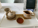 瓷牌茗茶具（cipaiming teaset）長(cháng)方形茶盤(pán)陶瓷面板蓄排雙用小型瀝水盤(pán)功夫茶具 中流窗陶瓷白面茶盤(pán)（白底) 曬單實(shí)拍圖