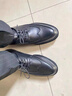 布洛克皮鞋男士秋冬加絨商務(wù)正裝增高英倫風(fēng)德比鞋西裝結婚新郎鞋 黑色 41 男碼 曬單實(shí)拍圖