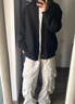 棉之雪開(kāi)衫衛衣男長(cháng)袖外套男春秋寬松美式潮牌情侶裝穿搭慵懶外衣 黑色-開(kāi)衫休閑衛衣外套 2XL 【160CM-170CM】 曬單實(shí)拍圖