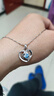 銀千惠999純銀項鏈女士海洋之心高級感輕奢吊墜女款情人節禮物送女朋友 項鏈/藍鋯/足銀加粗瓜子鏈+七倉配送/當次日達 配首飾證書(shū)/玫瑰花禮盒送老婆/女生禮物 曬單實(shí)拍圖