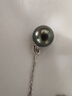 大溪地18K金鉆石黑珍珠吊墜 10-11mm正圓高亮海水珍珠項鏈新年禮物 曬單實(shí)拍圖