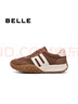 百麗（Belle）休閑舒適阿甘鞋女撞色時尚板鞋B2298CM4預(yù)售 啡色 38 (240mm) 曬單實(shí)拍圖