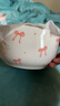 粉色蝴蝶結大號陶瓷泡面帶蓋螺螄粉碗面碗高顏值釉下彩好看少女心 【粉白】 蝴蝶結-泡面碗 泡面碗+蓋 【二件套】 曬單實(shí)拍圖