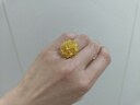 六福珠寶 黃金戒指錦繡佳緣足金繡球花囍愛(ài)結婚新年禮物 計價(jià) 約12.93克 曬單實(shí)拍圖