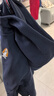暇步士（Hush Puppies）童裝兒童連帽衛衣25秋男女童半拉鏈休閑運動(dòng)衫 藏藍   150    曬單實(shí)拍圖