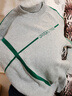 半大不小中大童毛衣純棉厚款青少年兒童大碼針織衫男孩子毛線(xiàn)衣學(xué)生打底衫 淺灰色 170 適合152-163cm（80-110斤） 曬單實(shí)拍圖