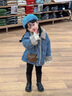 G.duck小黃鴨童裝女童牛仔外套秋冬季加絨2025新款洋氣寶寶衣服兒童冬裝 牛仔外套 100 建議2~3歲【 90-100cm】cm 曬單實(shí)拍圖