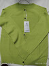 羅蒙（ROMON）秋冬季新款100%純羊毛絨衫針織開(kāi)衫女外搭圓領(lǐng)寬松單排扣長(cháng)袖外套 高檔品牌牛油果綠 M 曬單實(shí)拍圖