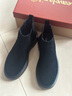 楓葉（leaveland）切爾西靴男冬季新品摩登印記英倫時(shí)尚中高幫馬丁靴商務(wù)休閑男靴 黑色（皮鞋碼） 41 曬單實(shí)拍圖