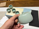 貝柚汝瓷茶具套裝禮盒高端汝窯功夫茶壺茶杯開(kāi)片一壺四杯 有竹茶具套組 曬單實(shí)拍圖