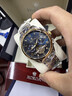 勞力士王子瑞士新款手表陀飛輪機械表鏤空夜光防水名牌進(jìn)口時(shí)尚商務(wù)專(zhuān)用男表 R3238-間金藍面鋼帶款 42mm 曬單實(shí)拍圖