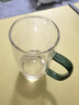 泥也玻璃杯泡綠茶杯高硼硅耐熱水杯男士辦公室單人猴魁專(zhuān)用帶把喝水具 曬單實(shí)拍圖