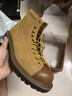 阿美咔嘰短臉工裝靴美式傘兵靴復古馬丁靴男高幫機車(chē)靴圓頭短靴潮 麥黃色 41 曬單實(shí)拍圖