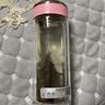 希諾（HEENOOR） 抗菌玻璃杯女士雙層水杯隔熱便攜簡(jiǎn)約透明家用帶濾網(wǎng)泡茶花茶杯 粉色270ml 曬單實(shí)拍圖