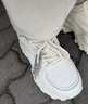 百麗（Belle）馬賽克百搭老爹鞋女2026春新商場(chǎng)款厚底增高休閑鞋F1K1DAM6 米白色 36 曬單實(shí)拍圖