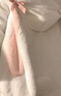 IMPRESSWIT毛絨棉服女奶fufu兔耳朵可愛(ài)毛茸茸外套女秋冬加絨軟糯羊羔絨棉衣 白色加厚 M 曬單實(shí)拍圖
