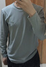 HLA海瀾之家長(cháng)袖T恤男秋季25山不在高系列圓領(lǐng)打底衫男 曬單實(shí)拍圖