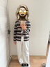 麥檬MM復古咖色條紋披肩耗牛毛毛針織衫毛衣25冬新款5H1930301X 灰色5H1930301X M （110-125斤） 曬單實(shí)拍圖