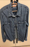 Levi's李維斯25年秋冬新款女士美式復古水洗做舊休閑牛仔襯衫外套 中藍色 S 曬單實(shí)拍圖