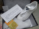 洛克華菲（Rock Fairwhale）男鞋秋季透氣潮鞋2024新款板鞋男頭層牛皮小白鞋男休閑男士白鞋 白色 38 曬單實(shí)拍圖