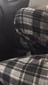 唐獅（TonLion）2024女休閑顯瘦松緊格紋加絨休閑褲 黑色調 L  曬單實(shí)拍圖