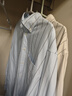 優(yōu)衣庫合作款/男裝女裝牛津紡寬松條紋襯衫/長(cháng)袖襯衣25秋冬480802 60 淺藍色 M /170/92A 曬單實(shí)拍圖