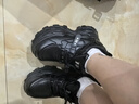 HR赫蓮娜女鞋子2025年秋季新款超厚底增高氣墊運動(dòng)老爹鞋 黑色35 曬單實(shí)拍圖