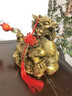 明恩黃銅龍龜風(fēng)水擺件聚寶八卦龍龜龍頭龜銅金錢(qián)龜辦公室家用客廳 聚寶盆龍龜 高約10cm（底座+五帝錢(qián)） 曬單實(shí)拍圖