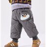 嘟嘟家男童冬季羽絨褲兒童休閑保暖長(cháng)褲女童卡通印花褲子冬裝加厚束腳褲 灰色 100 曬單實(shí)拍圖