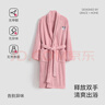 潔麗雅浴袍女吸水速干加厚浴巾保暖秋冬溫泉浴衣裹巾吸水家居浴袍 粉色 曬單實(shí)拍圖