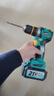 綠林21V無(wú)刷鋼炮鋰電鉆55N.M手電鉆充電轉打孔多功能【送27鉆頭配件】 曬單實(shí)拍圖